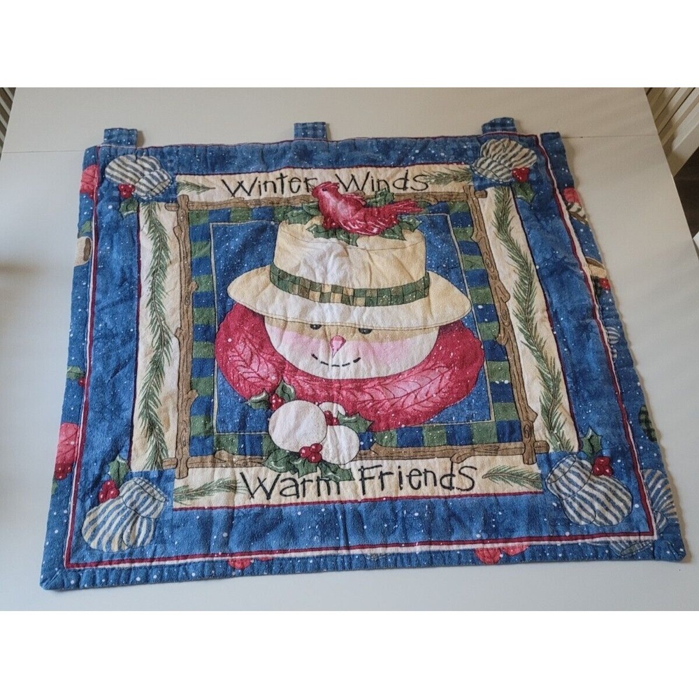 Christmas‎ Country Quilt Wall Hanging, Snowman Warm Friends Daisy Kingdom